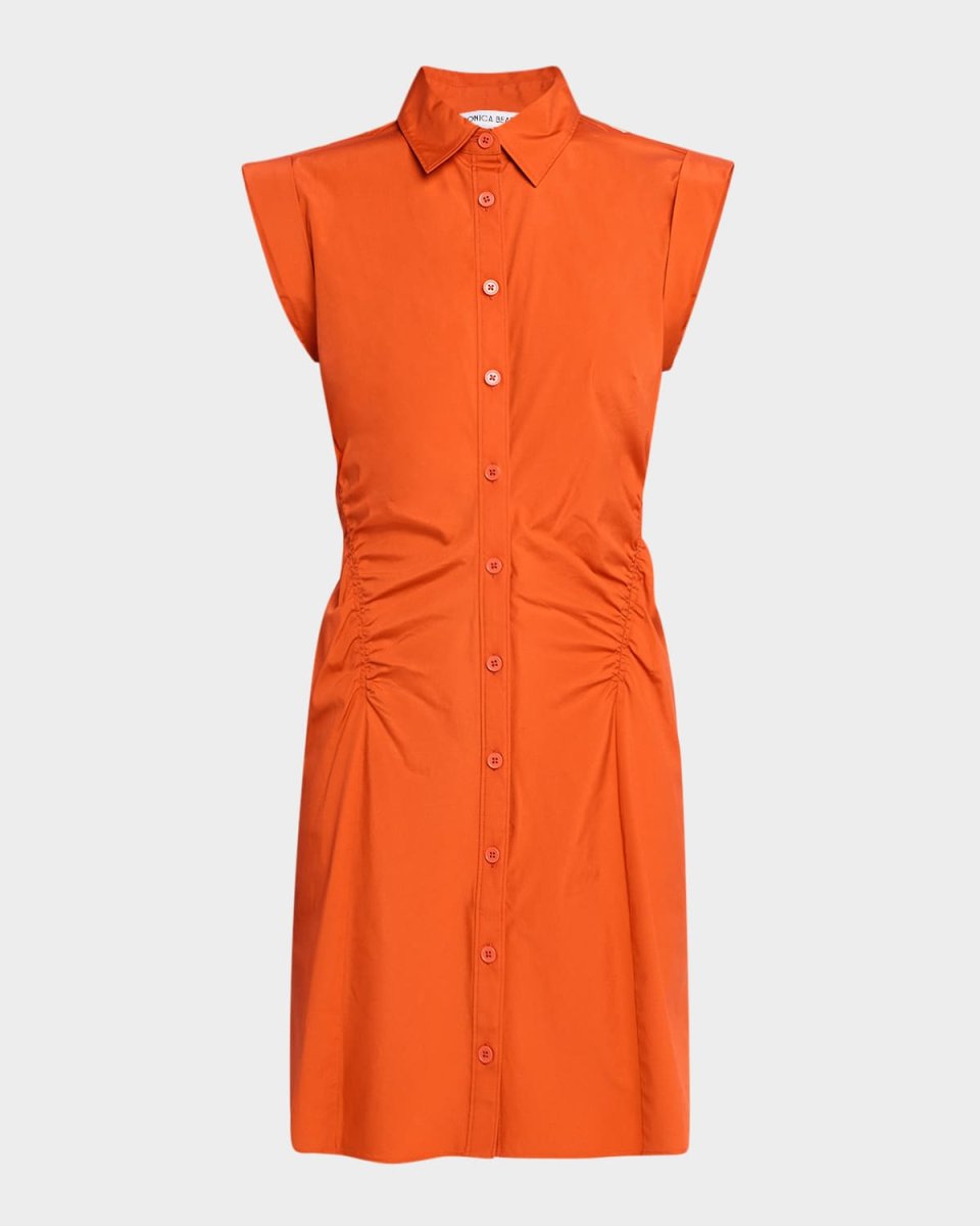 Greta Button-Front Shirtdress